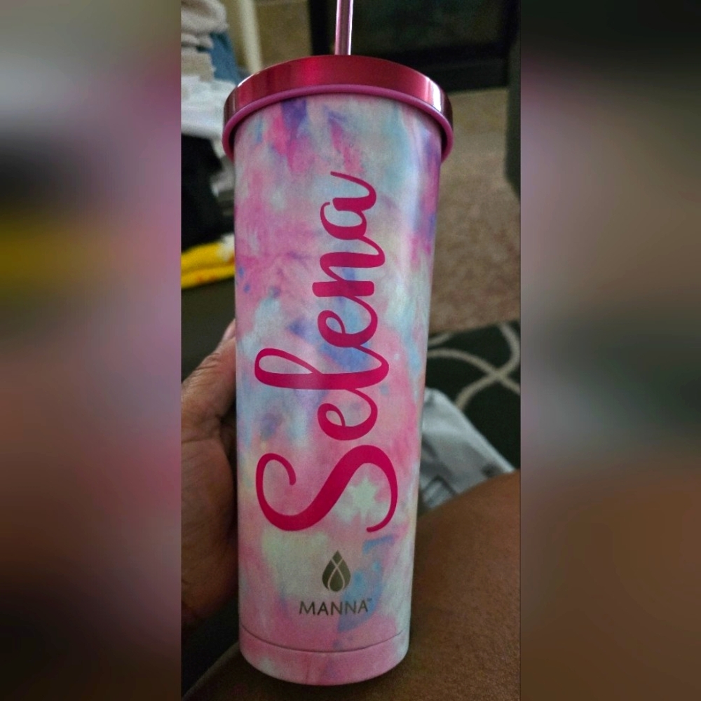 MANNA Pink and Blue 24oz. Tie-Dye Tumbler